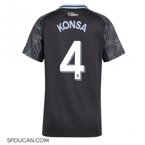 Zenski Nogometni Dres Aston Villa Ezri Konsa #4 Gostujuci 2025-26 Kratak Rukav Zenski Nogometni Dres Aston Villa Ezri Konsa #4 Gostujuci 2025-26 Kratak Rukav